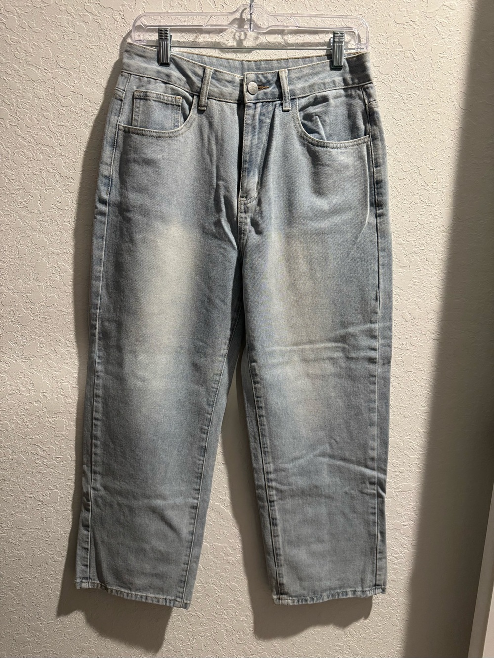 SHEIN Light Blue Women's Straight Leg Jeans